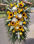 Yellow Blooms Funeral Spray