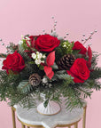 Crimson Evergreen Elegance Arrangement