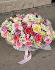 Pink Elegance Floral Basket