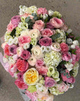 Pink Elegance Floral Basket