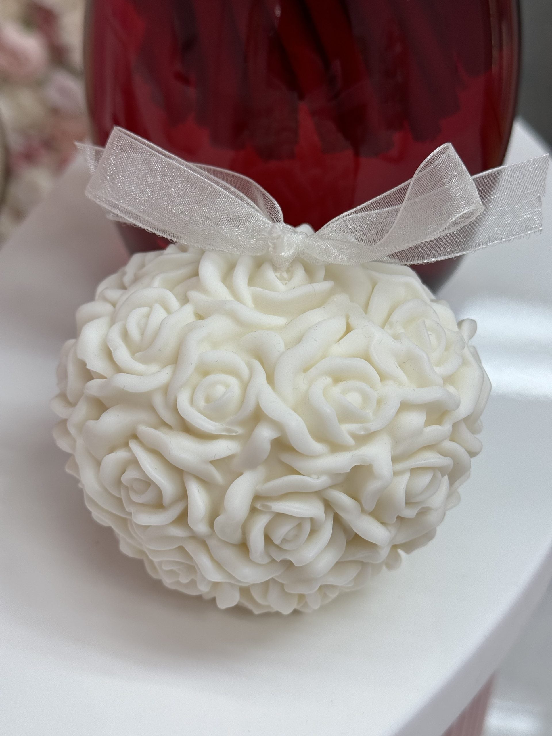 Rose Ball Candle #102 image 1