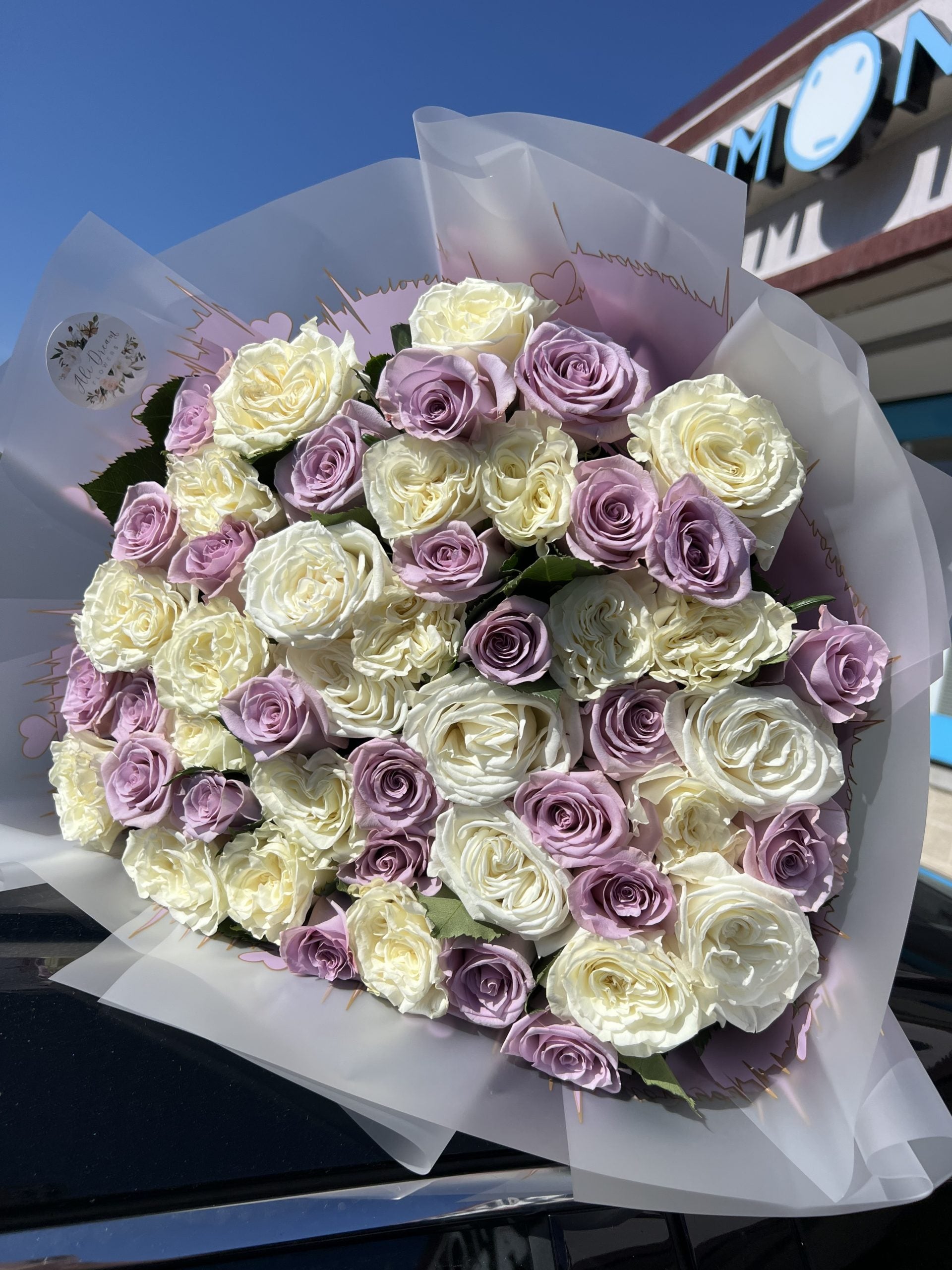 Purple & White Roses #86 image 1