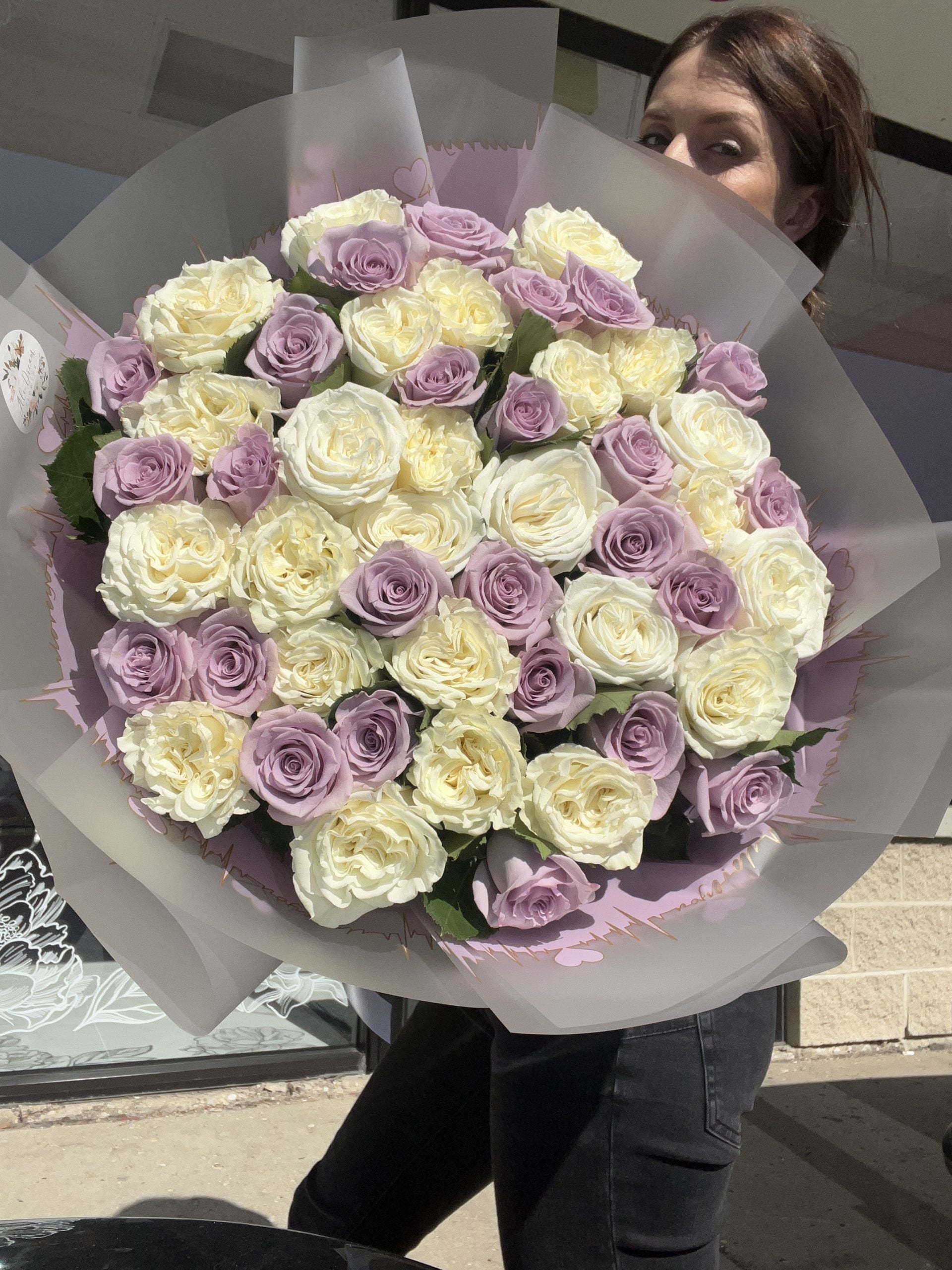Purple & White Roses #86 image 0
