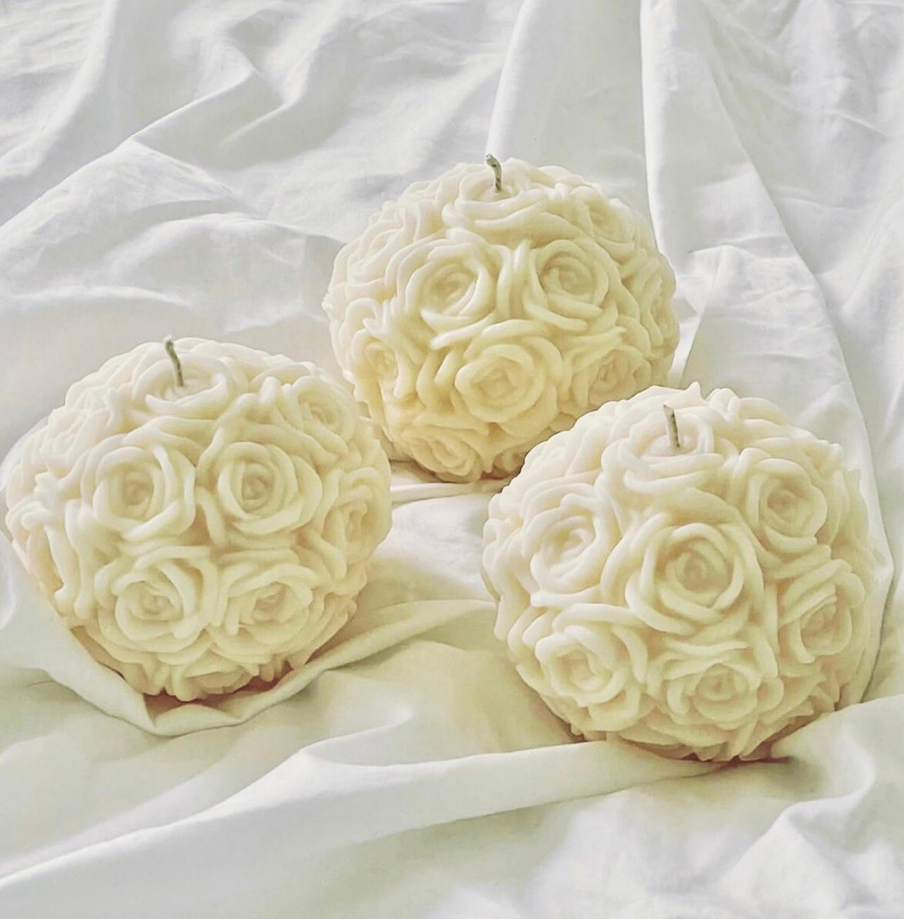 Rose Ball Candle #102 image 2