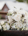 Pure Elegance  White Bridal Bouquet