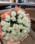 Pure Elegance White Rose Bouquet