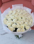 Pure Elegance White Rose Bouquet