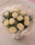 Pure Elegance White Rose Bouquet