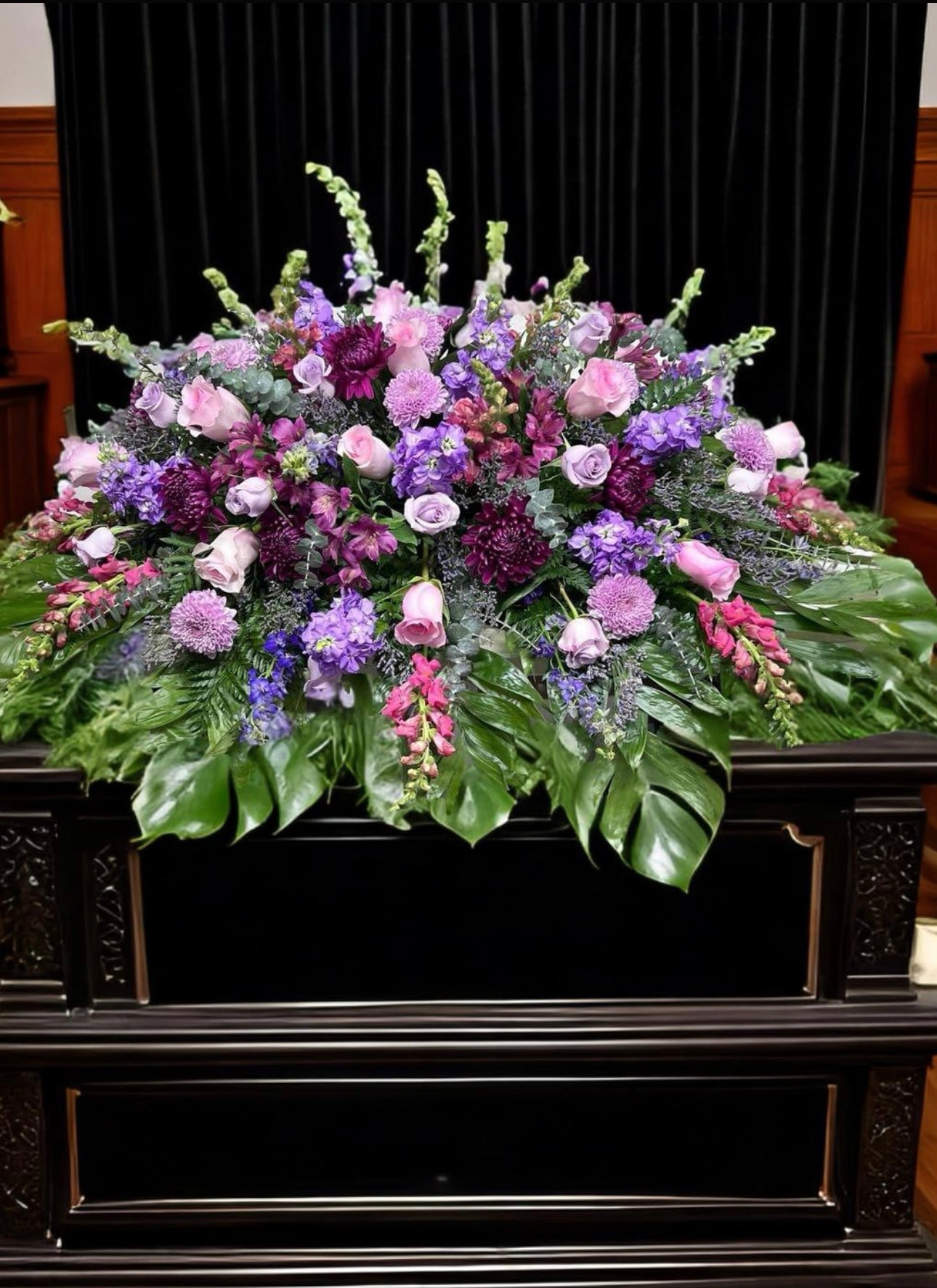 Lavender Casket Spray #102 image 0